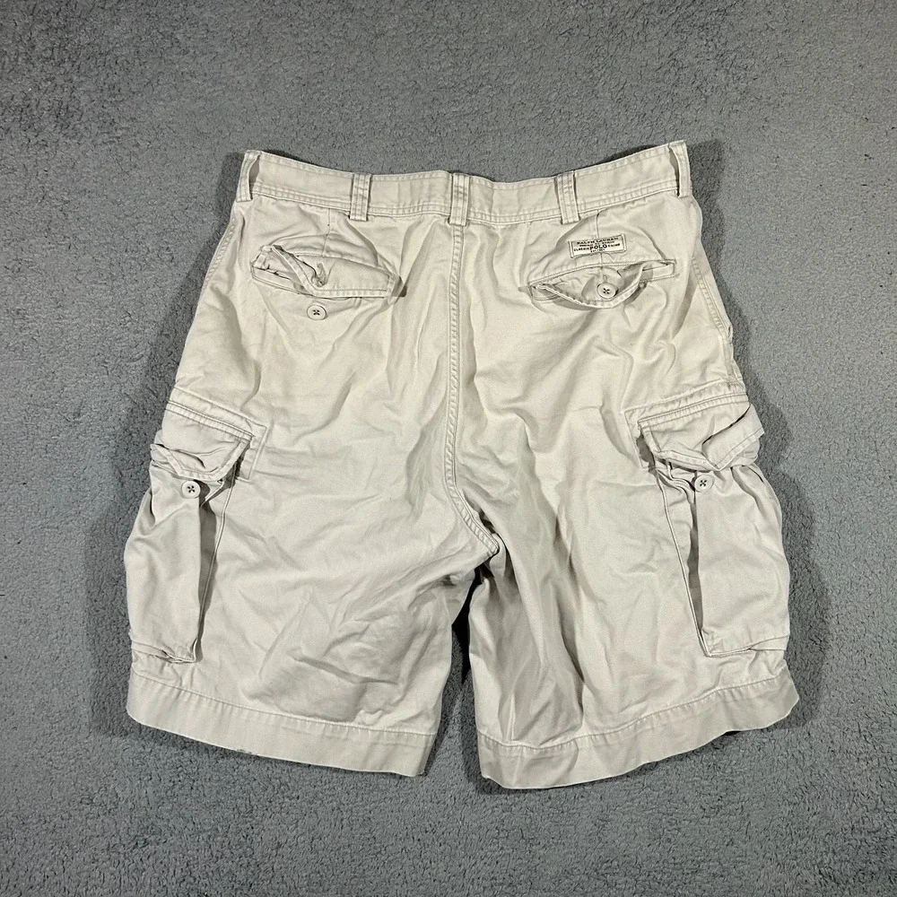 Vintage Polo Ralph Lauren Cargo Shorts Men's 36 Khaki Work Utility Y2K #3677
